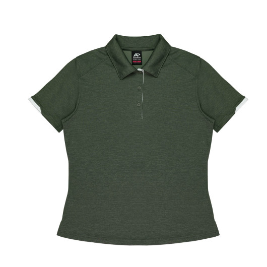 Lucia Womens Polos Army Green White